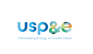 A logo for USP&E Global